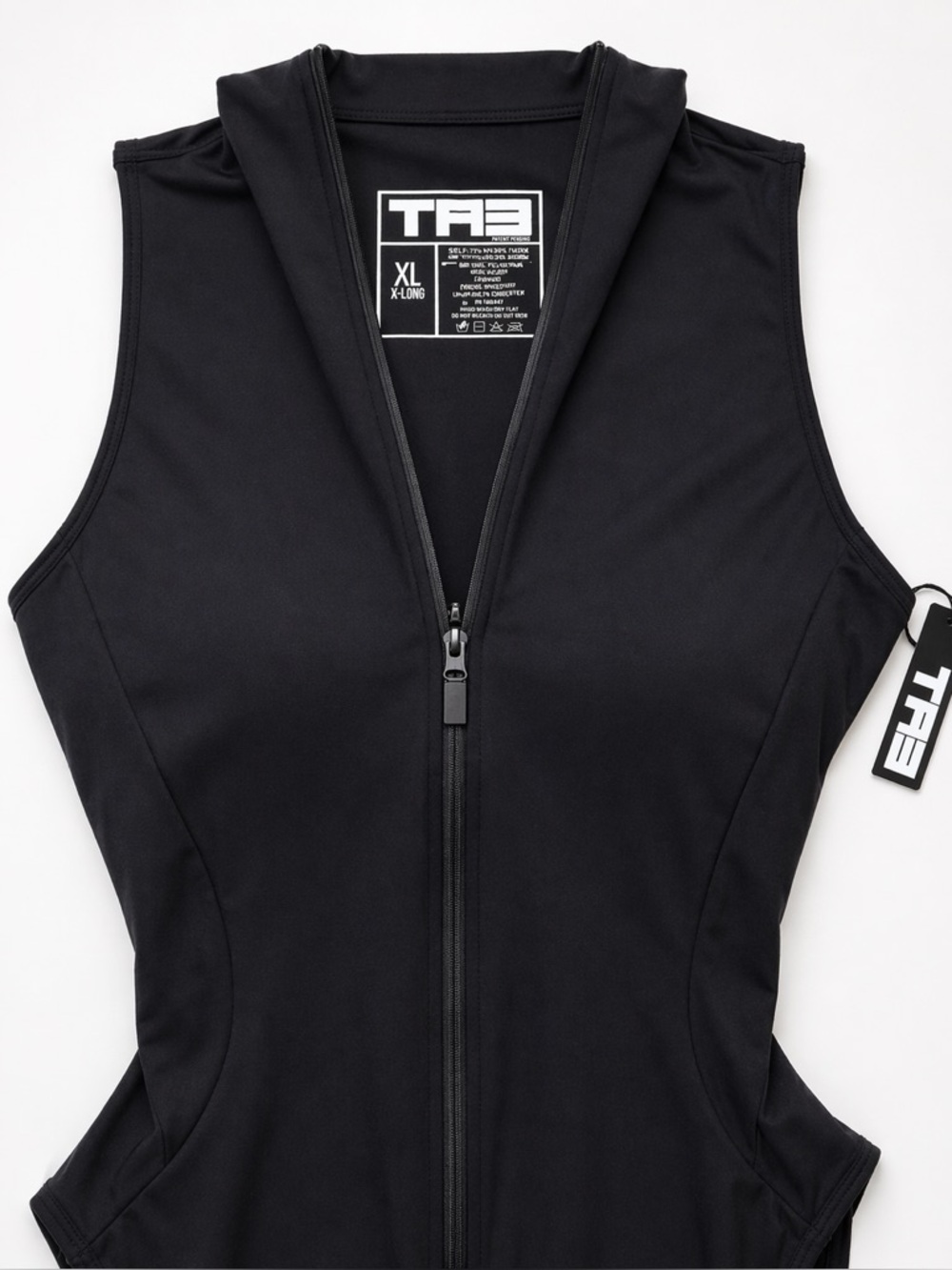 TA3 Sleeveless Surfy Sculpting Swimsuit Black XL Extra Long NWT Shapewear Zip